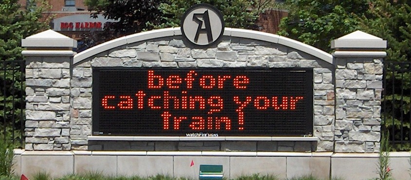 electronic message board sign